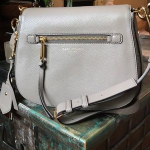 NWT Marc Jacobs Recruit Nomad Saddle Bag, Mink